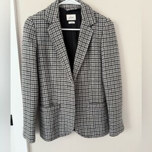 Wilfred Black and White Checkered Blazer